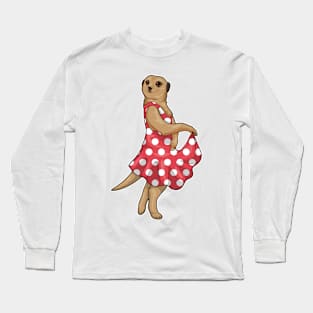 Meerkat Polka Dots Dress Long Sleeve T-Shirt